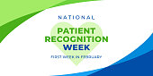 istock National patient recognition week. Vector web banner, poster, card for social media, networks. Text National patient recognition week, first week in february. 1362521806