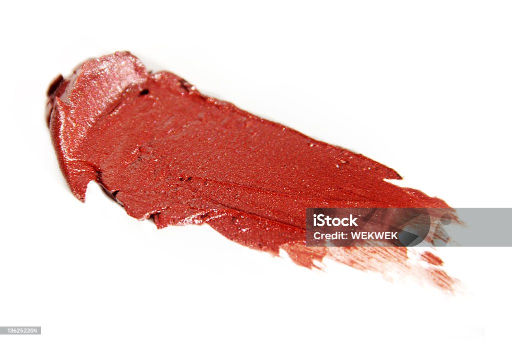 Red lipstick smear Red lipstick smear. Beauty Stock Photo