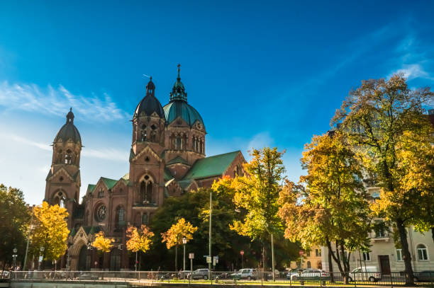 View on St. Luke church in Lehel, Munich