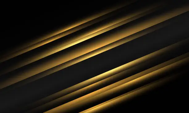 Vector illustration of Abstract yellow speed light dynamic on black design modern futuristic background vector