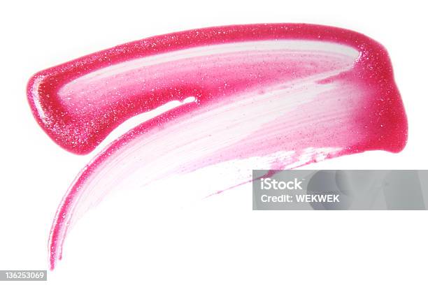 Manchas De Lipgloss - Fotografias de stock e mais imagens de Batom - Batom, Brilho Labial, Cor de rosa