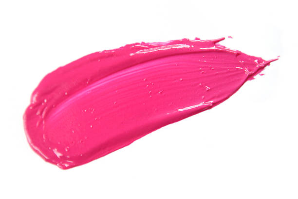 istock A smear of pink lipstick on a white background 136253181