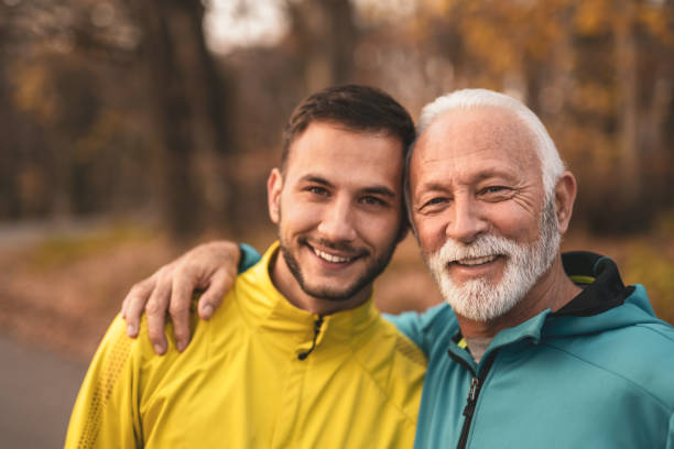 istock Portrait of father and son. 1362532762
