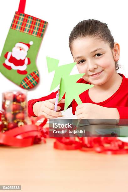 Kind Elemente Für Weihnachten Stockfoto und mehr Bilder von Band - Band, Bastelarbeit, Baum