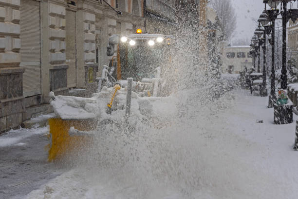 istock Snow Brush Machine Street 1362538514
