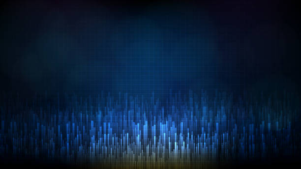 istock abstract futuristic technology background of blue random bar city block data 1362542478