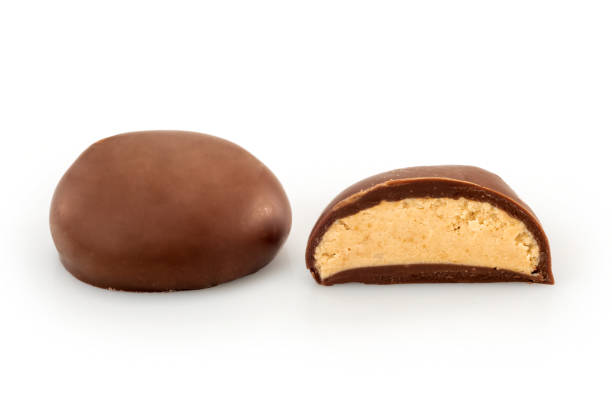 istock Milk chocolate filled with milk cream and almonds 1362547848