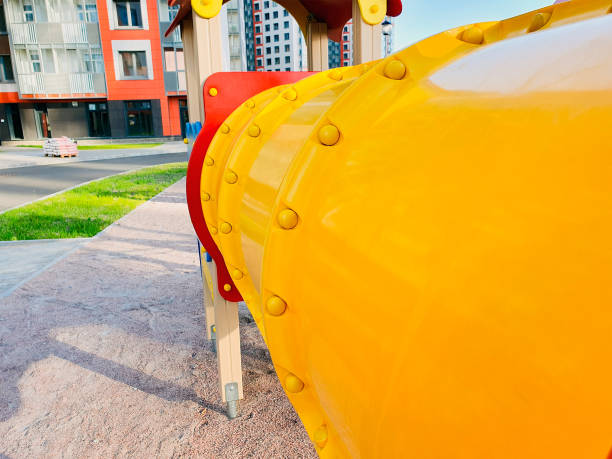 istock Fastening elements of structures on the bright playground. Life style. 1362549453