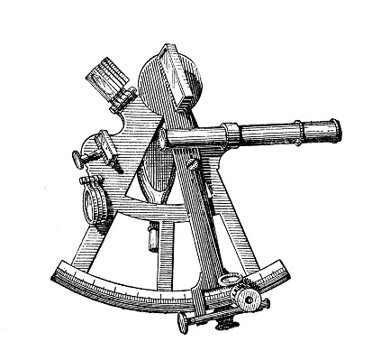 Antique illustration: Sextant