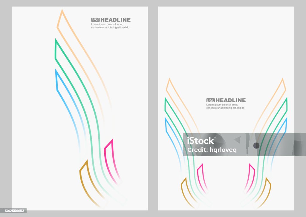 Colour Simple Line Color Line Pattern Graphics Vector White Background Simple Cover ...