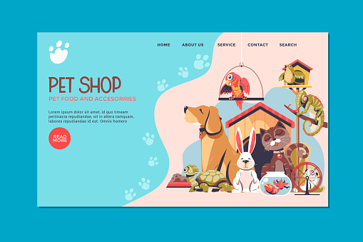Pet Shop Landing Page Concept