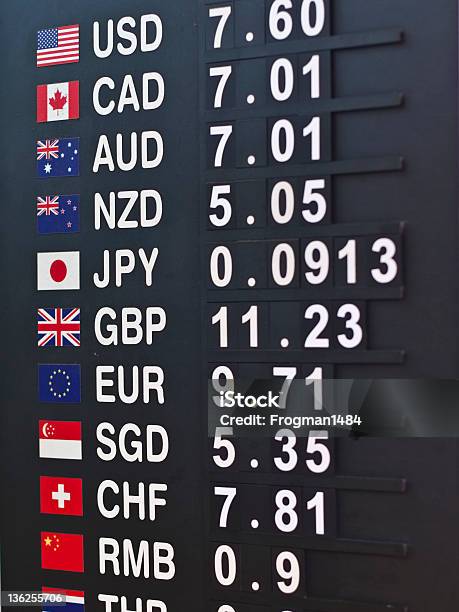 Tassi Di Cambio - Fotografie stock e altre immagini di Banconota - Banconota, Banconota del dollaro australiano, Banconota della sterlina inglese