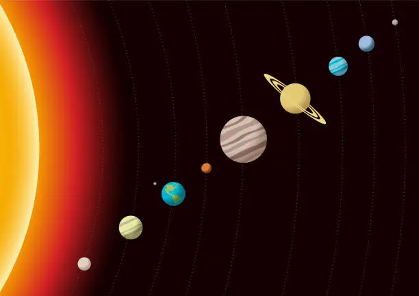 Vector illustration of Solar system