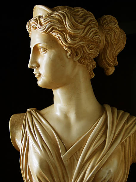 Artemis a copy of an ancient Greek bust of Artemis Artemis stock pictures, royalty-free photos & images