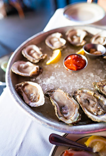 istock Louisiana raw oysters tray ready to eat 1362567462