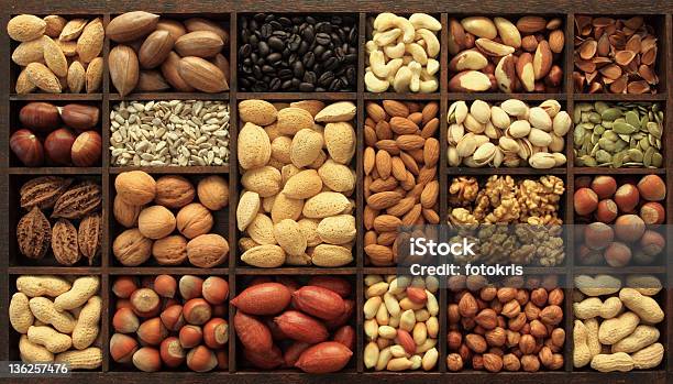 Nuts Stock Photo - Download Image Now - Almond, Cashew, Chestnut - Food