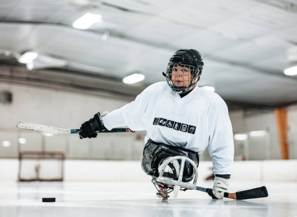 istock Latin woman  playing para hockey 1362577054