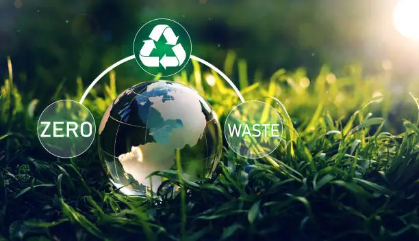 Zero Waste concept. 
Waste recycling for a clean and healthy environment.Ecology lifestyle and sustainable developments.