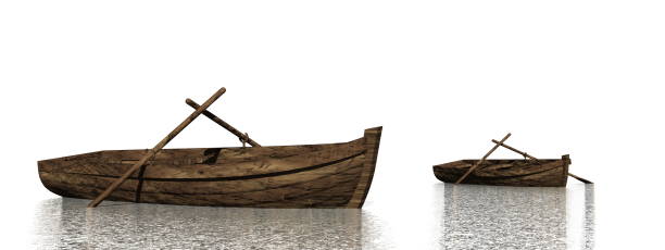 Pellestrina - Venice, Italy - May 19, 2024. Old fishing boat  in Venetian Lagoon.