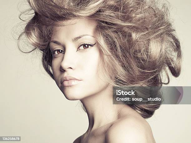 Beautiful Woman With Magnificent Hair Stock Photo - Download Image Now - 20-24 Years, 20-29 Years, 25-29 Years