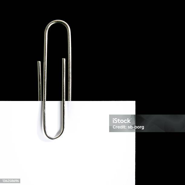 Paper Clip Stock Photo - Download Image Now - Attached, Blank, Bulletin Board