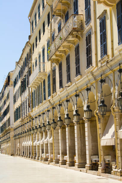 istock Street view and retro lanterns. Kerkyra. Corfu. Greece. 1362587136