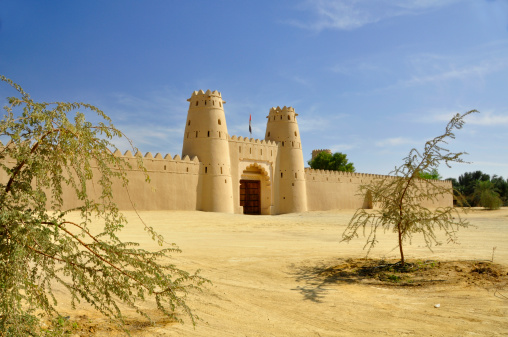 Jahili Fort, Al Ain, a recently refurbished monument of arab architecture, UAE