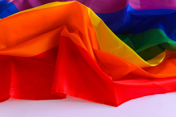 istock Rainbow flag made of fabric. Concept lgtbq 1362590653