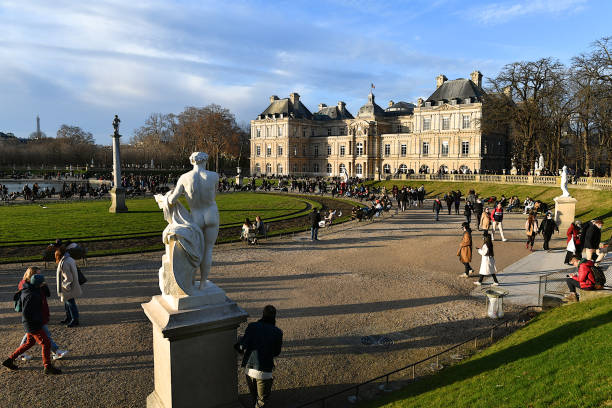 le jardin du luxembourg à paris, france. - jardin luxembourg photos et images de collection