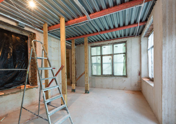 istock Interior of apartment during construction, remodeling, renovation, extension, restoration and reconstruction - ladder and construction materials in the room 1362591604