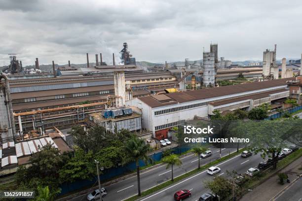 Volta Redonda Rio De Janeiro Brazil Stock Photo - Download Image Now - Brazil, Steel Mill, Aerial View