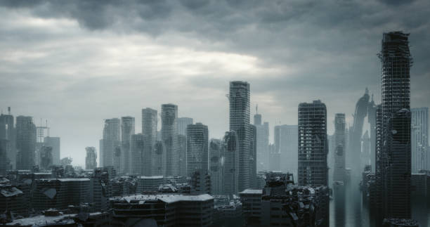 istock Flooded Post Apocalyptic Urban Landscape 1362592510
