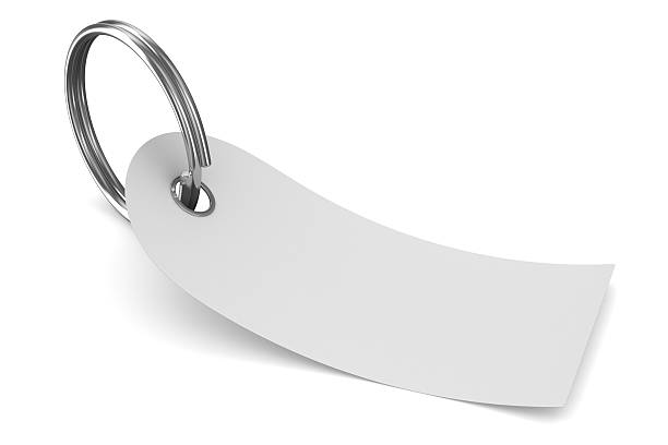 istock label and metallic ring on white background. Isolated 3D image 136259259