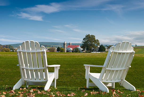 istock Amish Country Adirondack Chairs 136259313