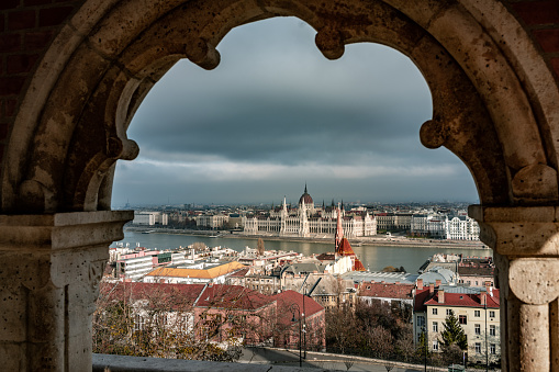 Beautiful winter view of Budapest, Hungary