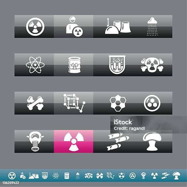 핵 아이콘 그레이 페인팅되어 경계 표지에 대한 스톡 벡터 아트 및 기타 이미지 - 경계 표지, 공기 오염, 대량 살상 무기