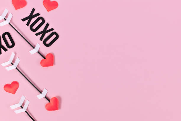 istock Valentine's day flat lay with cupid's love arrows 1362595308