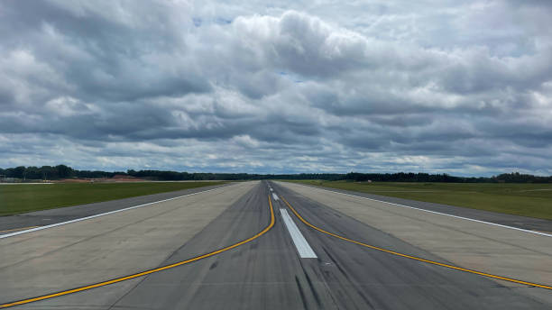 istock View out of airplane preparing for take off 1362596683