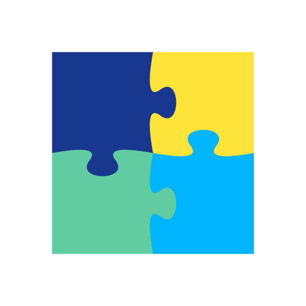 ilustraciones, imágenes clip art, dibujos animados e iconos de stock de pocas piezas completan el rompecabezas - design part of puzzle jigsaw puzzle