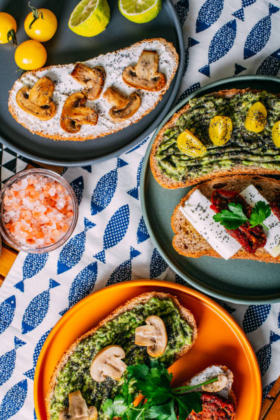 istock Flat Lay Delicious Tartines 1362605362