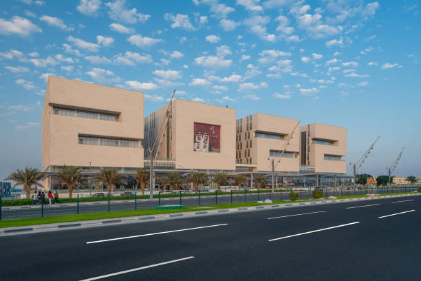doha fifa world cup building 2022 aspire zone - qatar airways stok fotoğraflar ve resimler