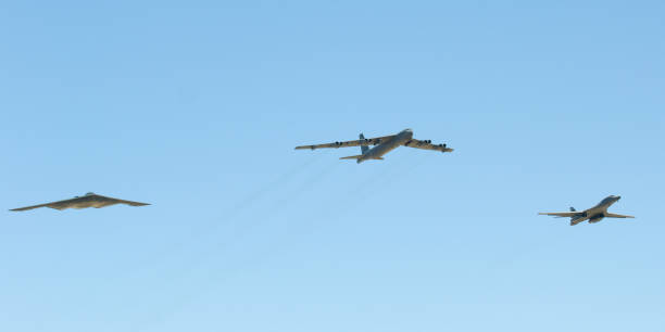 istock Bomber flyover.   B-1, B-2, and B-52, 1362607673