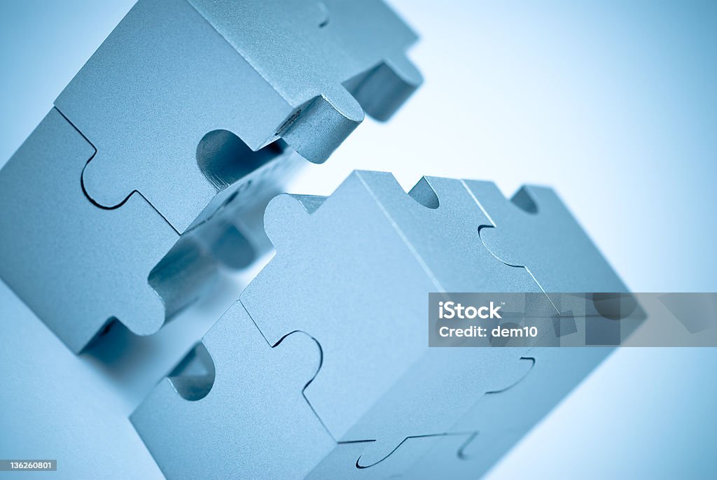 Cubo Puzzle - Foto stock royalty-free di Affari