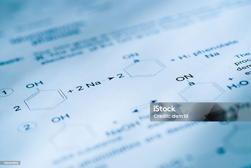 Diagrama de Estrutura Molecular - Foto de stock de Azul royalty-free