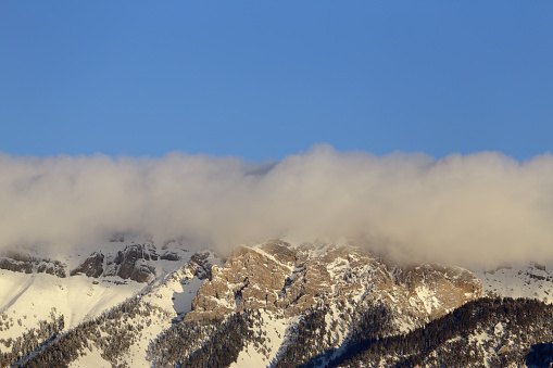 Cloud shrouded mountain in the Lost River Range of Idaho.