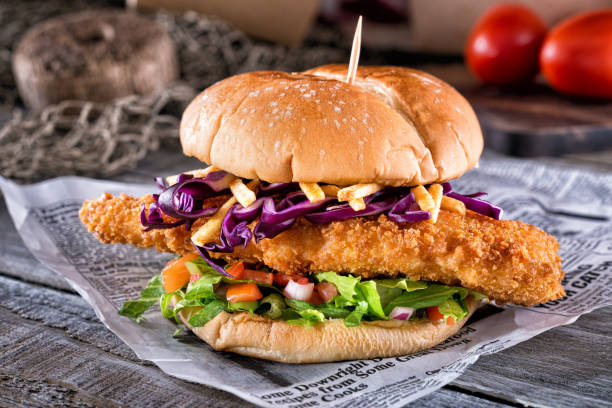 najlepszy burger rybny - płastuga zdjęcia i obrazy z banku zdjęć