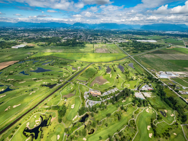 Stock Aerial Photo of Northview Golf Club Surrey BC  , Canada Stock Aerial Photo of Northview Golf Club Surrey BC  , Canada surrey british columbia stock pictures, royalty-free photos & images