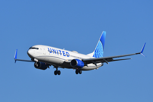 Chiba, Japan - October 29, 2021:United Airlines Boeing B737-800 (N37298) passenger plane.