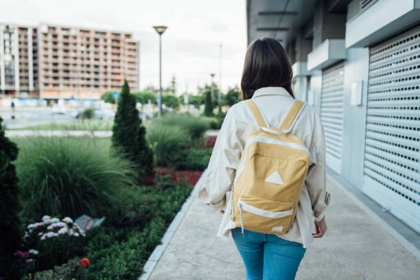 istock Girl going on a college 1362621013