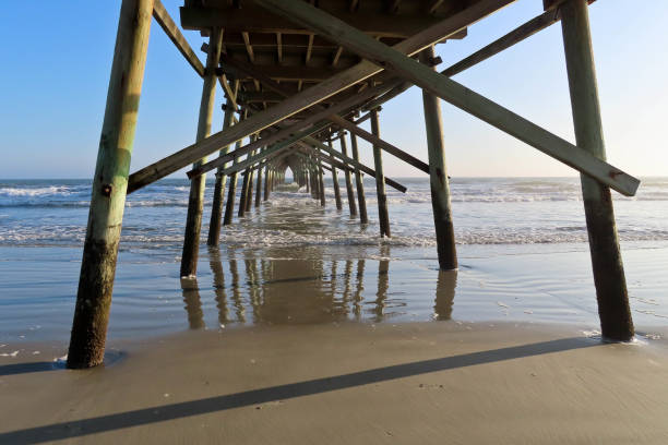 istock FAR AWAY WAVES UNDER THE PIER 1362623412